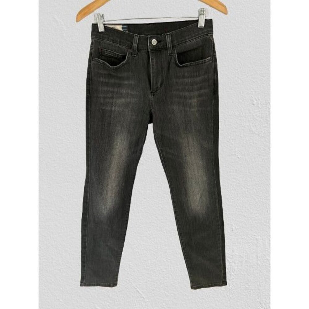MARINE LAYER Denim Gray Jeans Straight Cut Marble Wash Cotton Size 30/30
